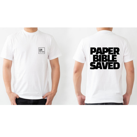 SHORT SLEEVE PAPER BIBLE SAVED