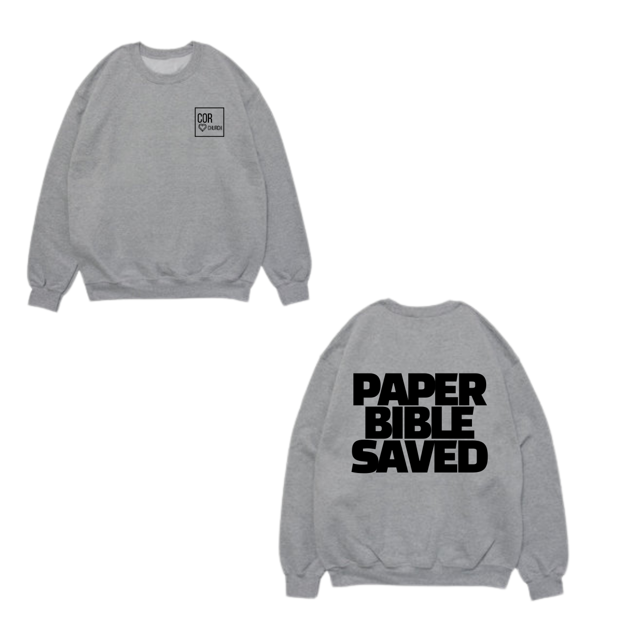 PAPER BIBLE SAVED CREW NECK