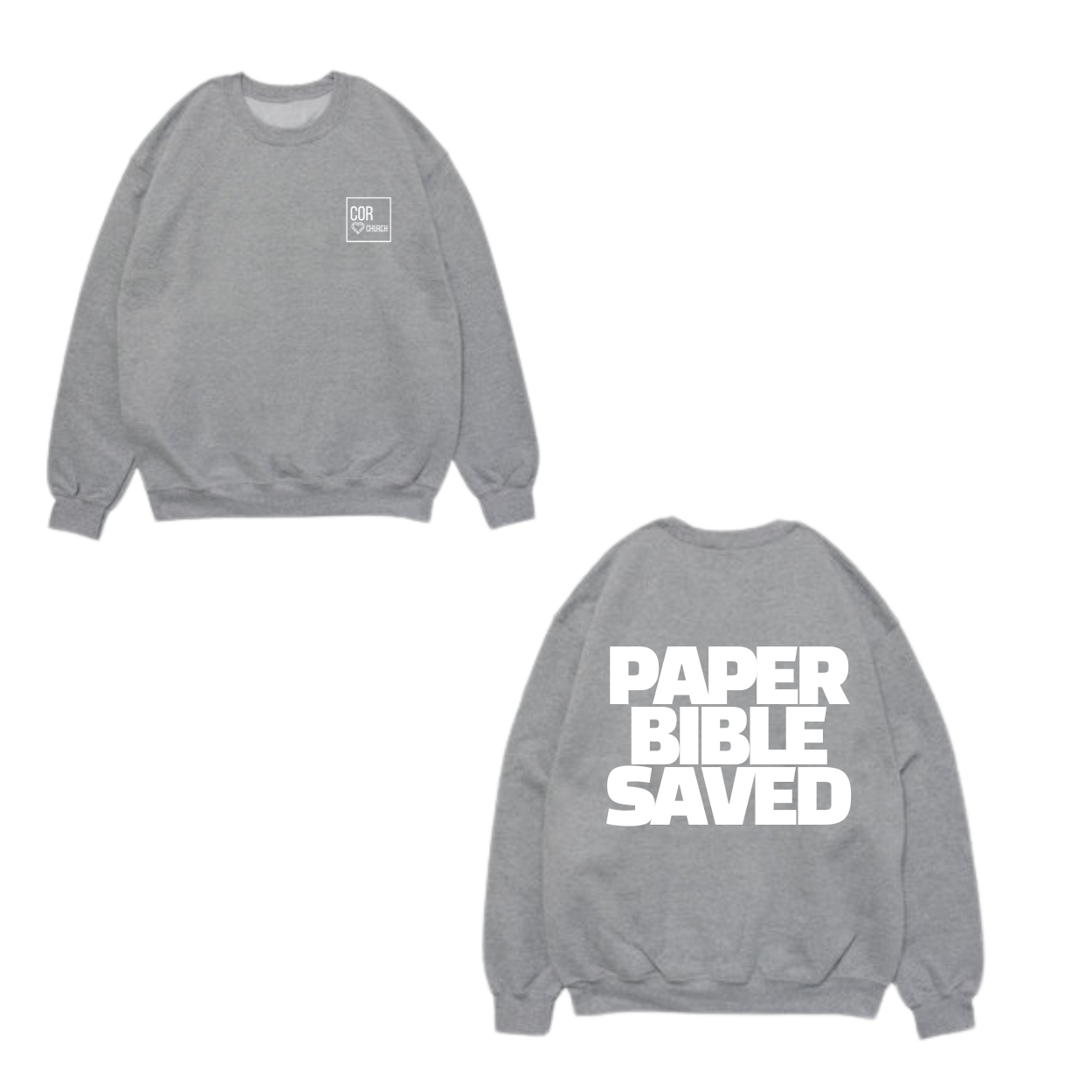 PAPER BIBLE SAVED CREW NECK