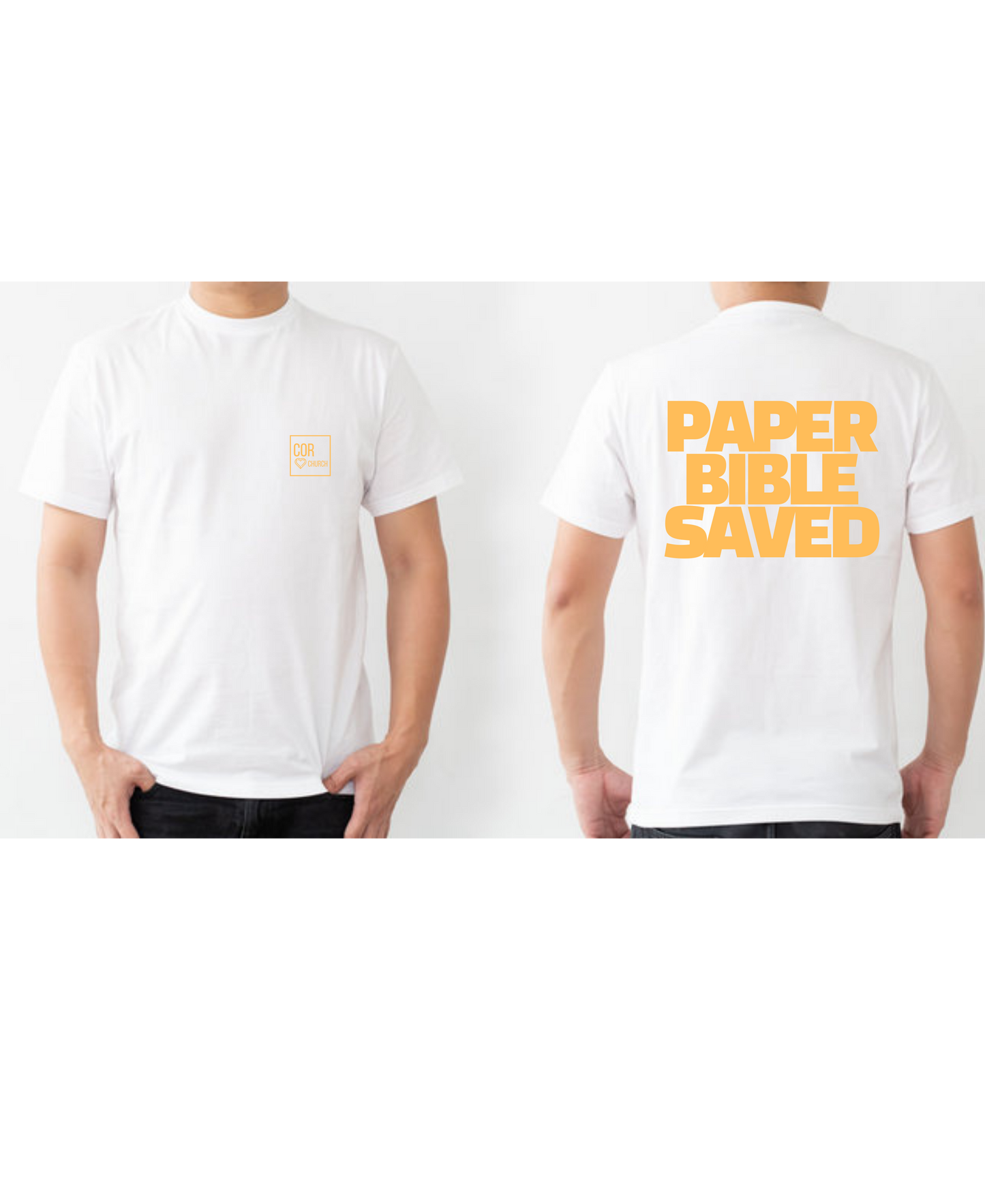 PAPER BIBLE SAVED - WHITE /YELLOW