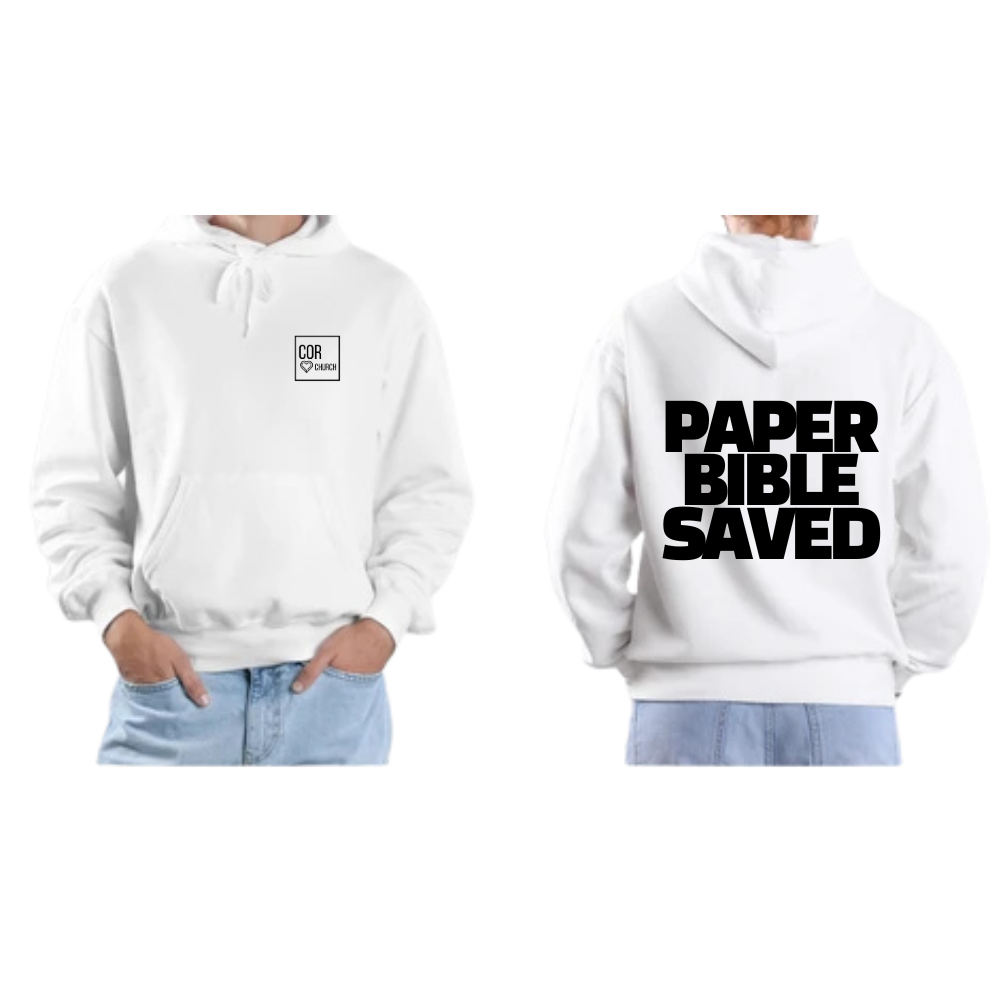PAPER BIBLE SAVED HOODIE