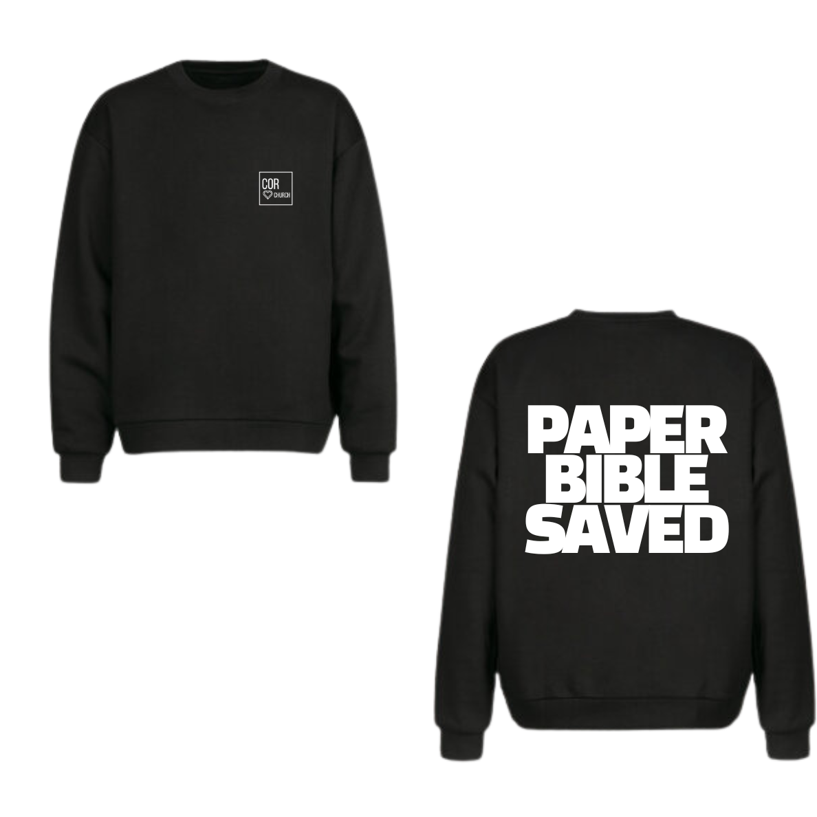 PAPER BIBLE SAVED CREW NECK