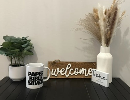Paper Bible saved coffee mug